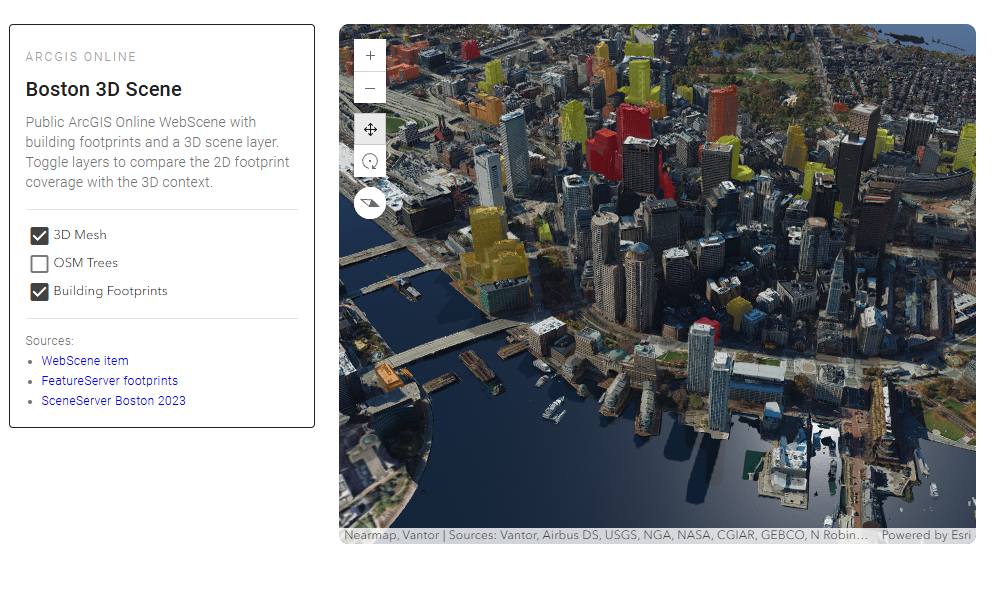ArcGIS Boston 3D Scene